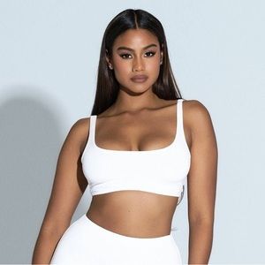 Naked Wardrobe Tank Me Back Legging Set Off White M